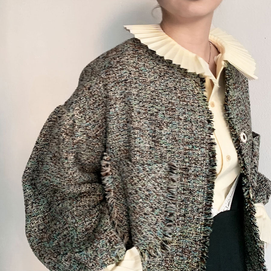GREED/グリード】KASURI Classic Tweed Puff Jacket 6075500042の通販