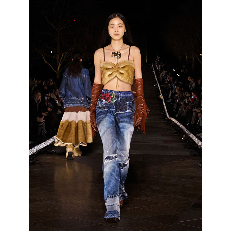 【FUMIE TANAKA/フミエタナカ】 <br>animal far bustier <br>F25A29
