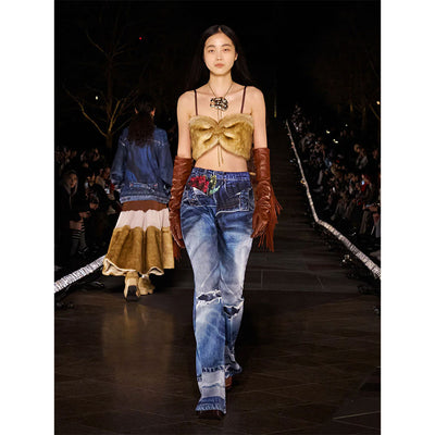 【FUMIE TANAKA/フミエタナカ】 <br>animal far bustier <br>F25A29