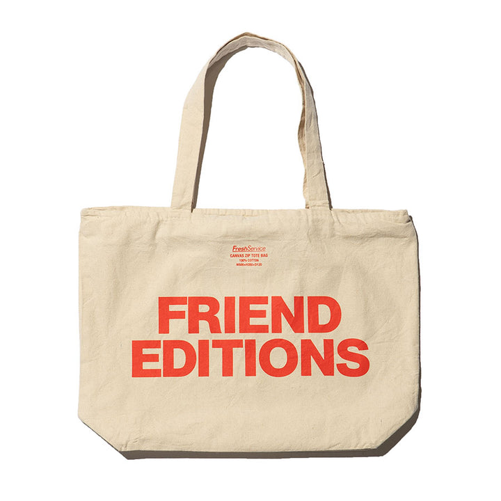 26SS FRIEND EDITIONS FreshService トートバッグ FreshService/フレッシュサービス】FRIEND EDITIONS CANVAS ZIP TOTE