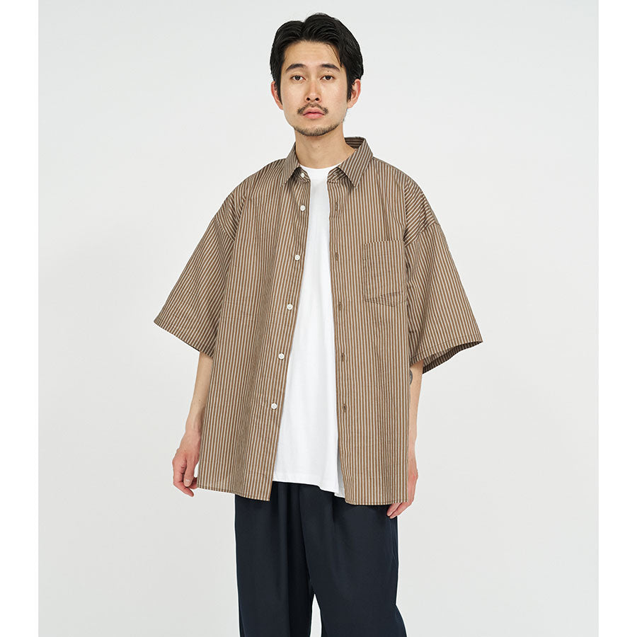 フレッシュサービス HRAFTeX S/S STRIPE SHIRT BRS L FreshService/フレッシュサービス】HRAFTeX® S/S STRIPE SHIRT FSC262