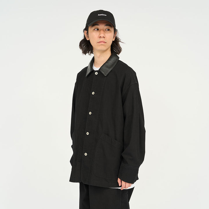 FreshService/フレッシュサービス】COTTON CANVAS LEATHER COLLAR WORK