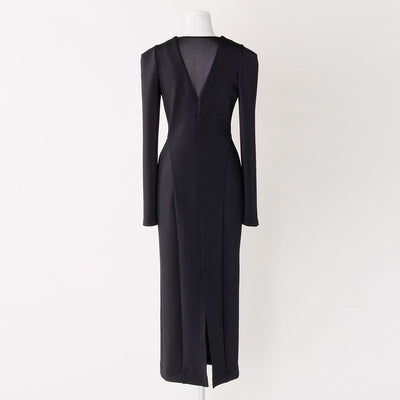 【FETICO/フェティコ】STRETCH JERSEY MIDI DRESS <br>FTC234-0807
