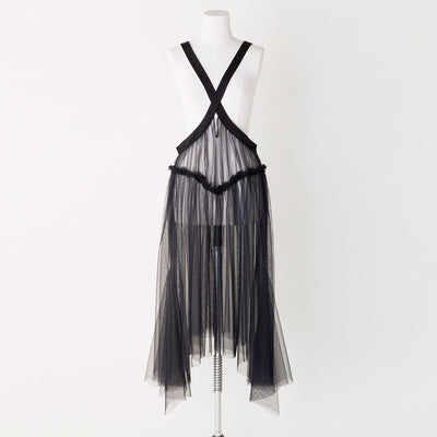【FETICO/フェティコ】TULLE PINAFORE DRESS <br>FTC234-0808