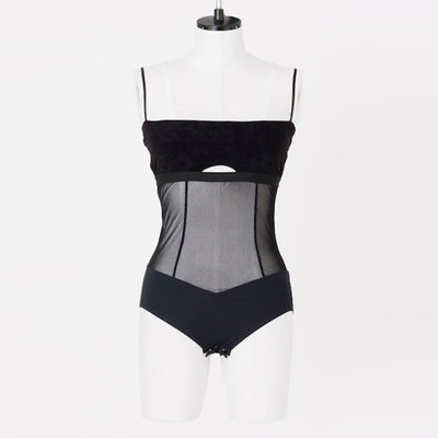 【FETICO/フェティコ】 <br>VELVET & MESH COMBINED BODYSUIT <br>FTC244-0404