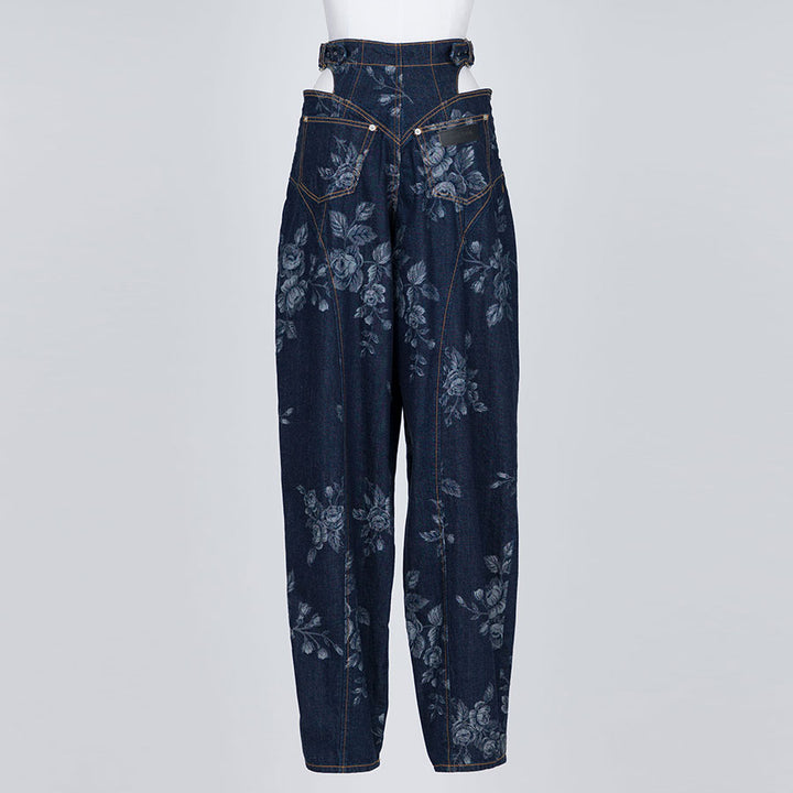 FETICO/フェティコ】ROSE DENIM HIGH-WAIST JEANS FTC252-0606の