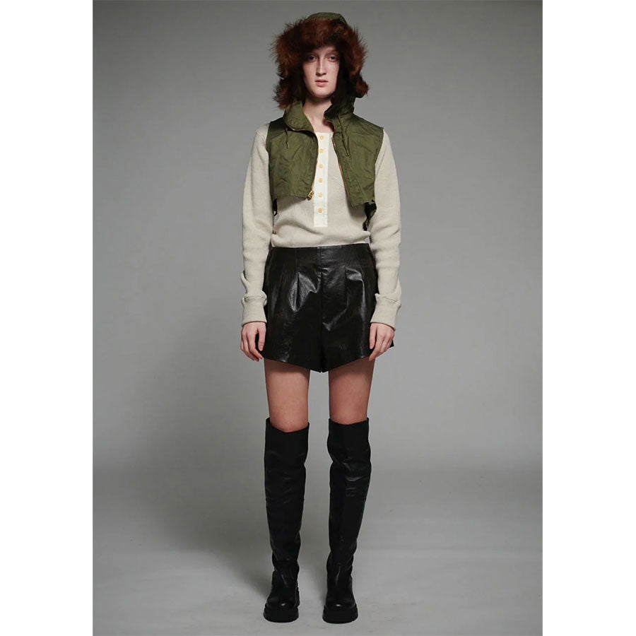 【INSCRIRE/アンスクリア】<br>Fake Leather Bloomers <br>I24AW-PT137