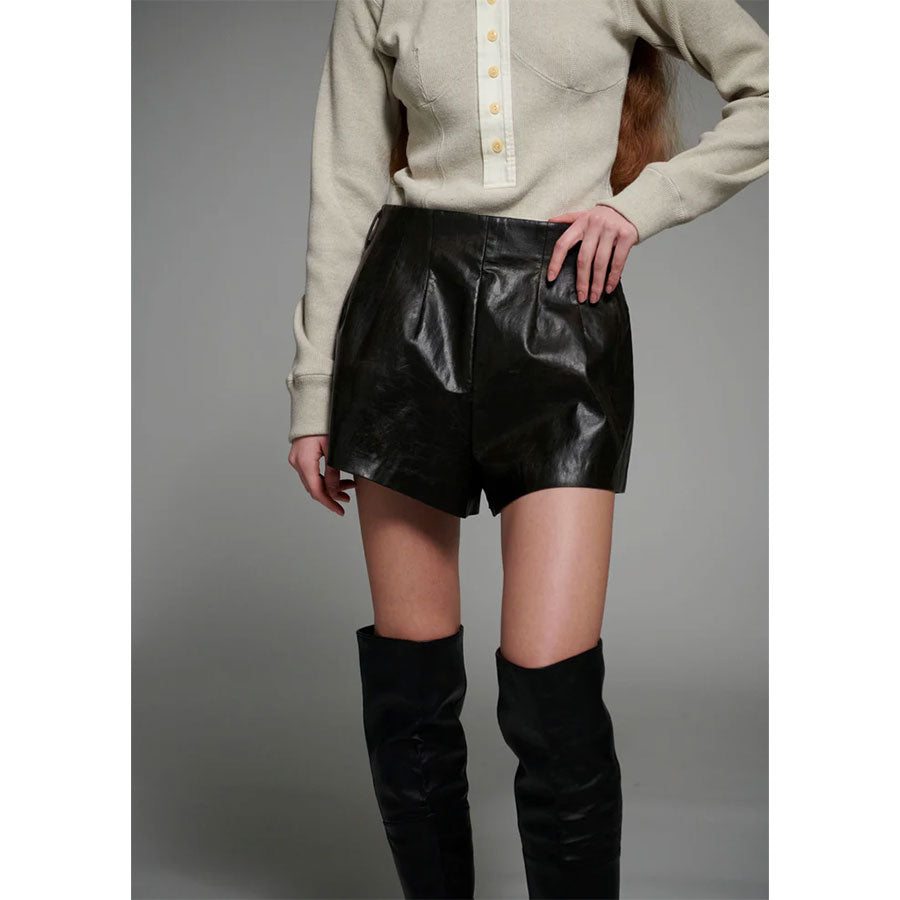 【INSCRIRE/アンスクリア】<br>Fake Leather Bloomers <br>I24AW-PT137