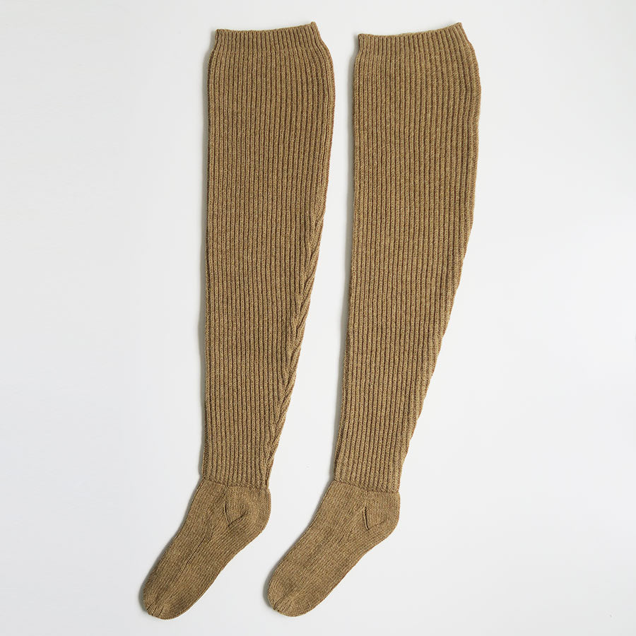 fumika uchidaソックス FUMIKA UCHIDA/フミカウチダ】SHETLAND RIB STITCH TIGHT-HIGH SOCKS W