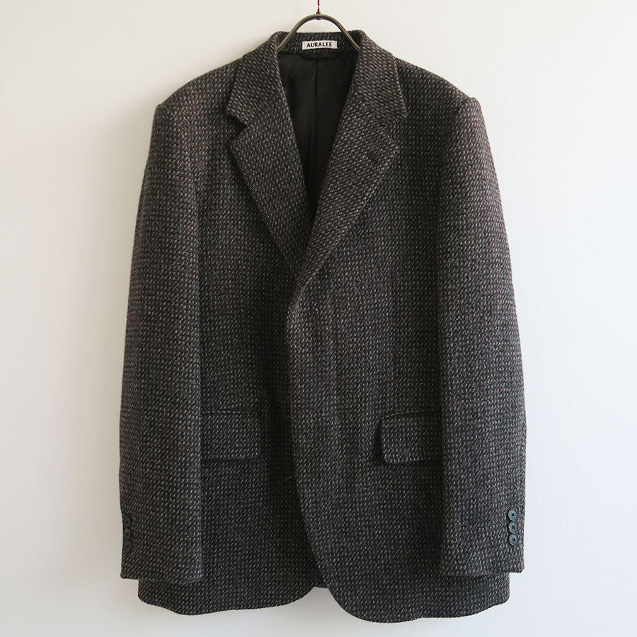 【AURALEE/オーラリー】<br>ALPACA WOOL SILK TWEED OVER JACKET <br>A25AJ05LS