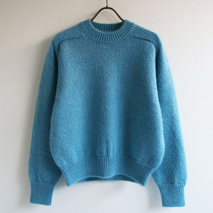 【BATONER/バトナー】<br>PURE MOHAIR 100% CROPPED CREW NECK <br>BN-23FL-043