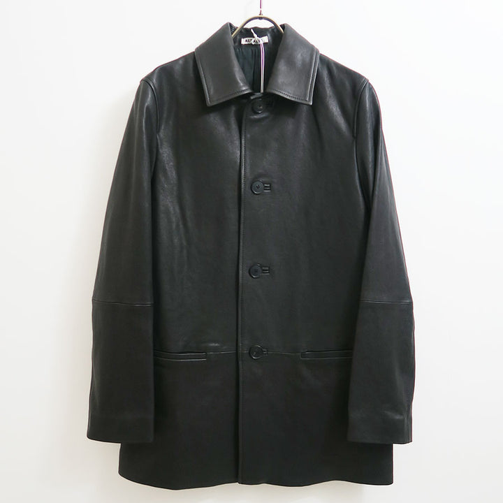 AURALEE/オーラリー】TEXTURED LAMB LEATHER BLOUSON A26SB03BLの通販