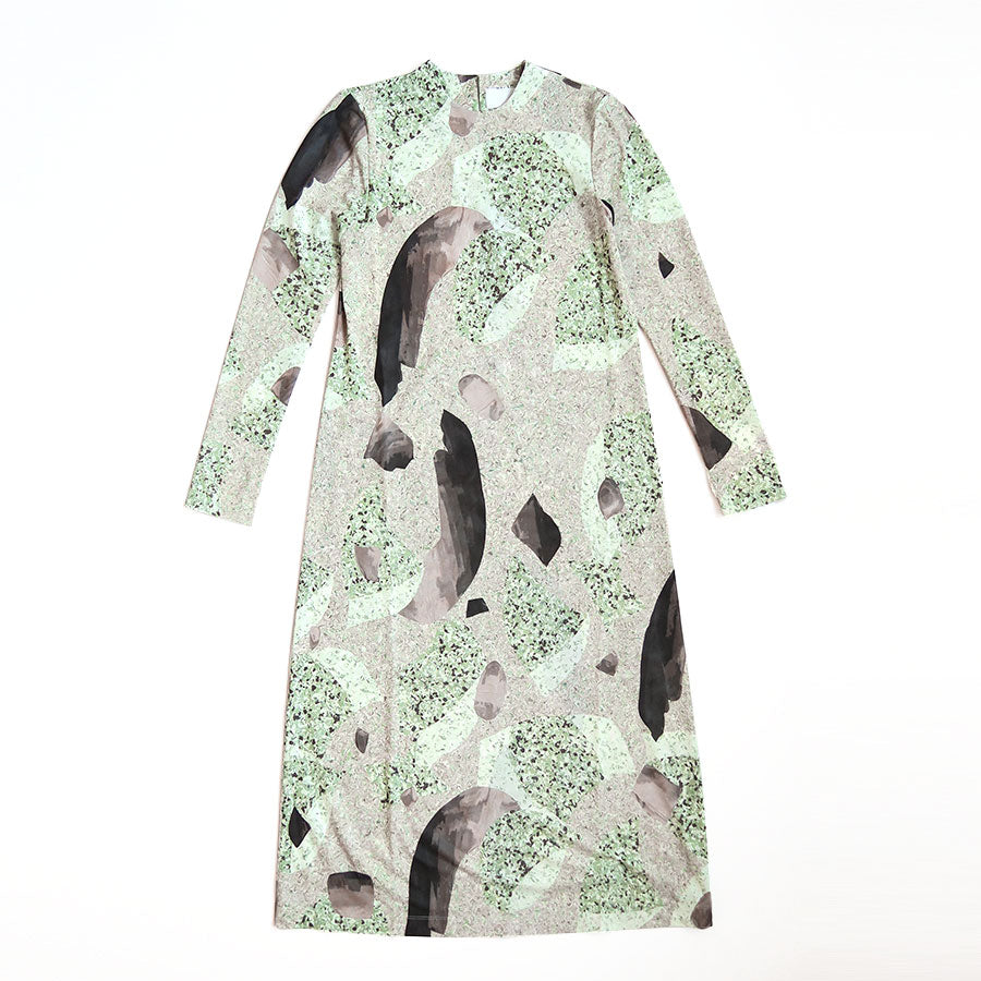 【Mame Kurogouchi/マメ】<br>Marble Print Jersey Dress <br>MM25FW-JS075