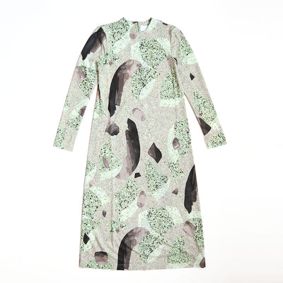 【Mame Kurogouchi/マメ】<br>Marble Print Jersey Dress <br>MM25FW-JS075