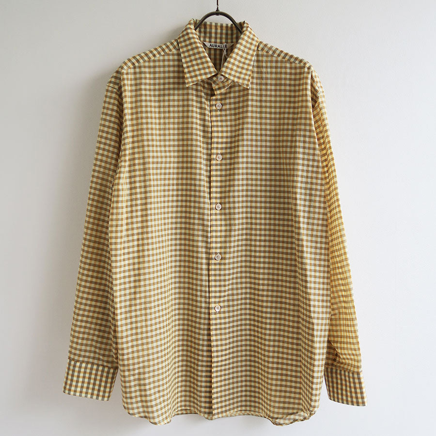 AURALEE/オーラリー】AIRY LIGHT COTTON CHECK SHIRT A26SS03GCの通販