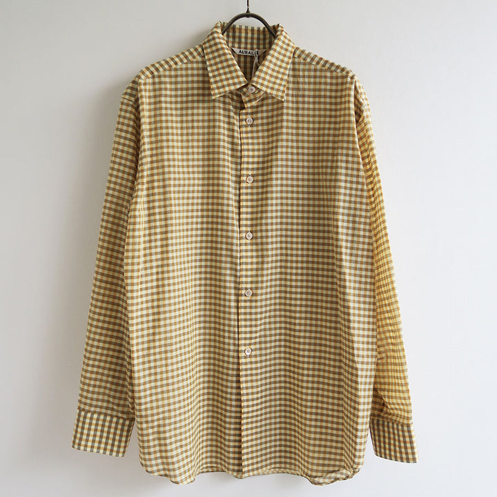 AURALEE/オーラリー】AIRY LIGHT COTTON CHECK SHIRT A26SS03GCの通販