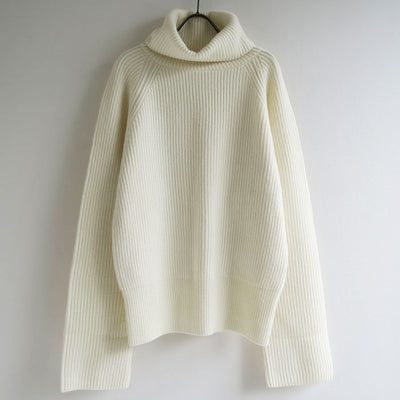 【SINME/シンメ】<br>ミドルゲージタートルニット <br>S23AW-19