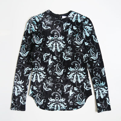 【Mame Kurogouchi/マメ】<br>Velour Jersey Top <br>MM25FW-JS097