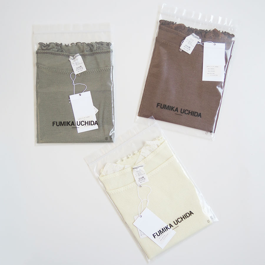 【FUMIKA UCHIDA/フミカウチダ】 <br>RIB OFF-SHOULDER UNDERWEAR <br>W-UW004