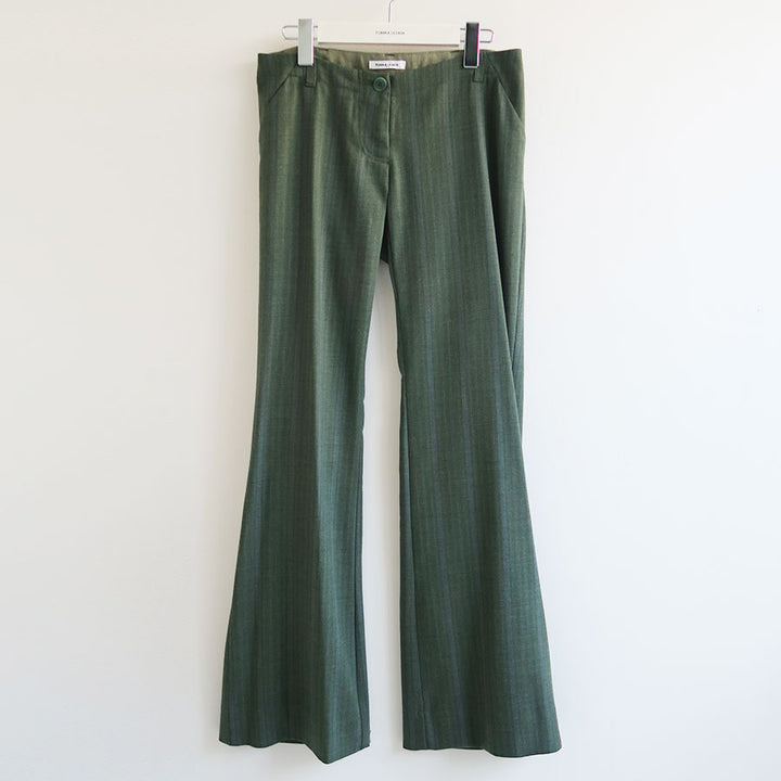 FUMIKA UCHIDA/フミカウチダ】Striped Wool Suiting low-waist Slacks