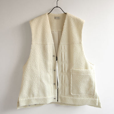 【RYU KAGA/リュウ カガ】<br>Wool boa oversized vest <br>85RL02D