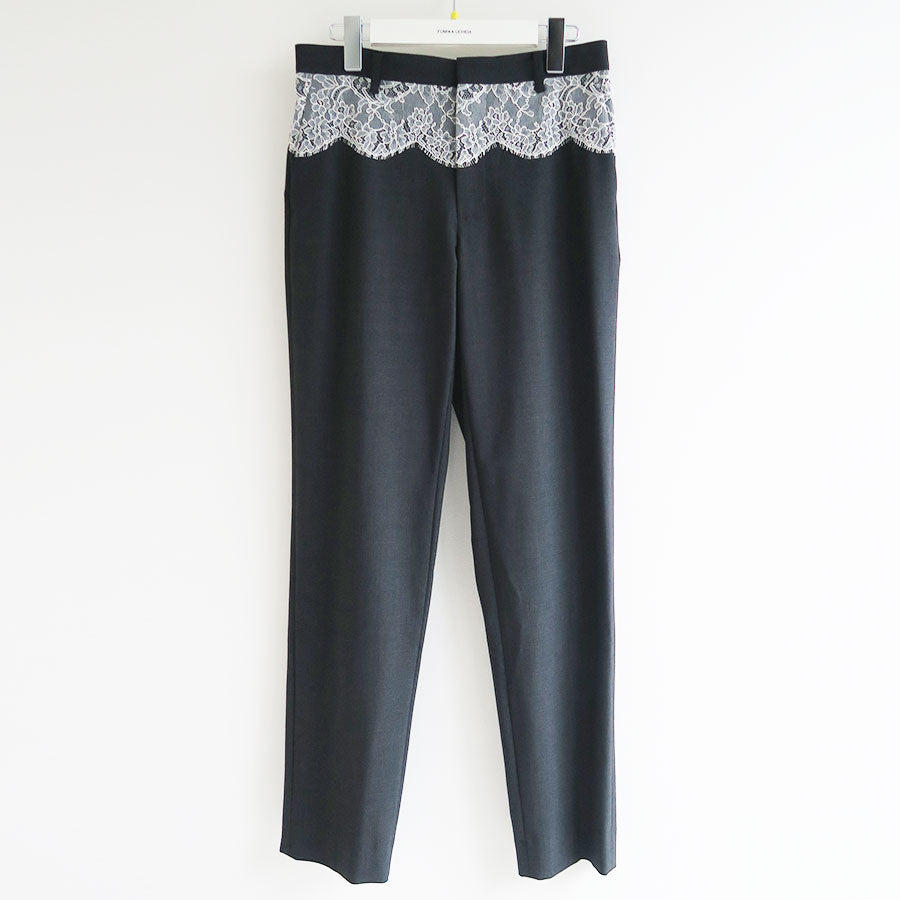 【FUMIKA UCHIDA/フミカウチダ】 <br>SUITING LACE WAIST PANTS <br>W-PT003