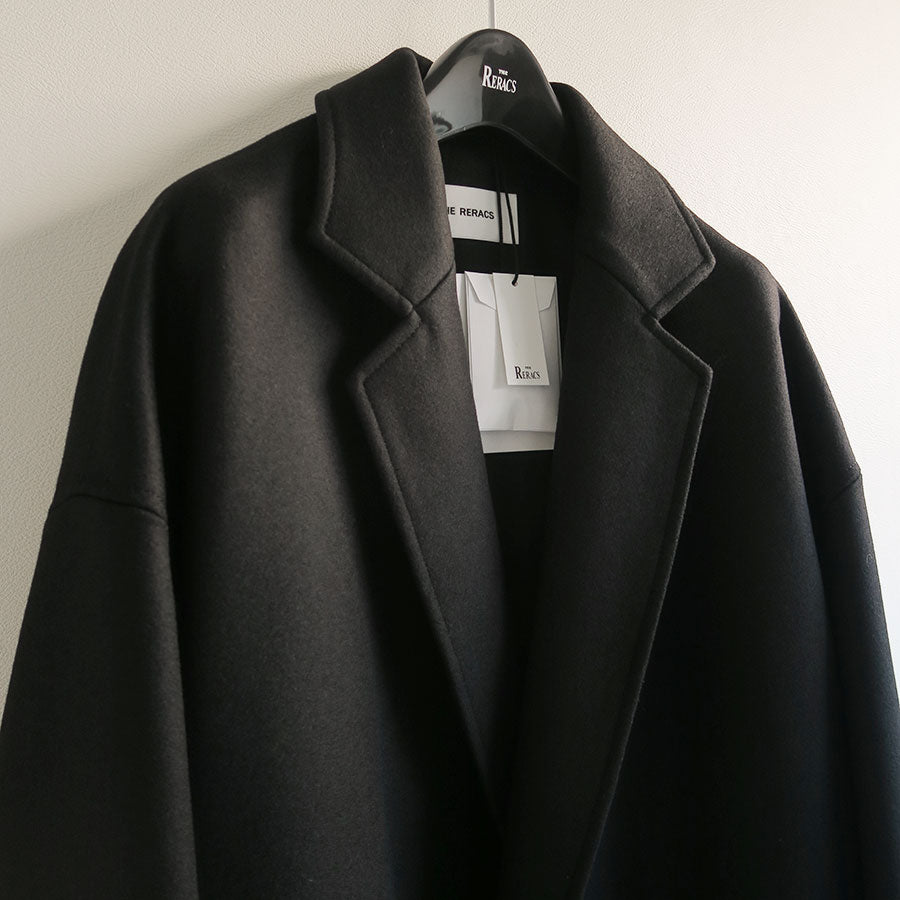 THE RERACS リラクス　タイロッケンコート 黒 THE RERACS/ザ・リラクス】RERACS LOOSE CHESTER COAT 26FW-RECT-535L