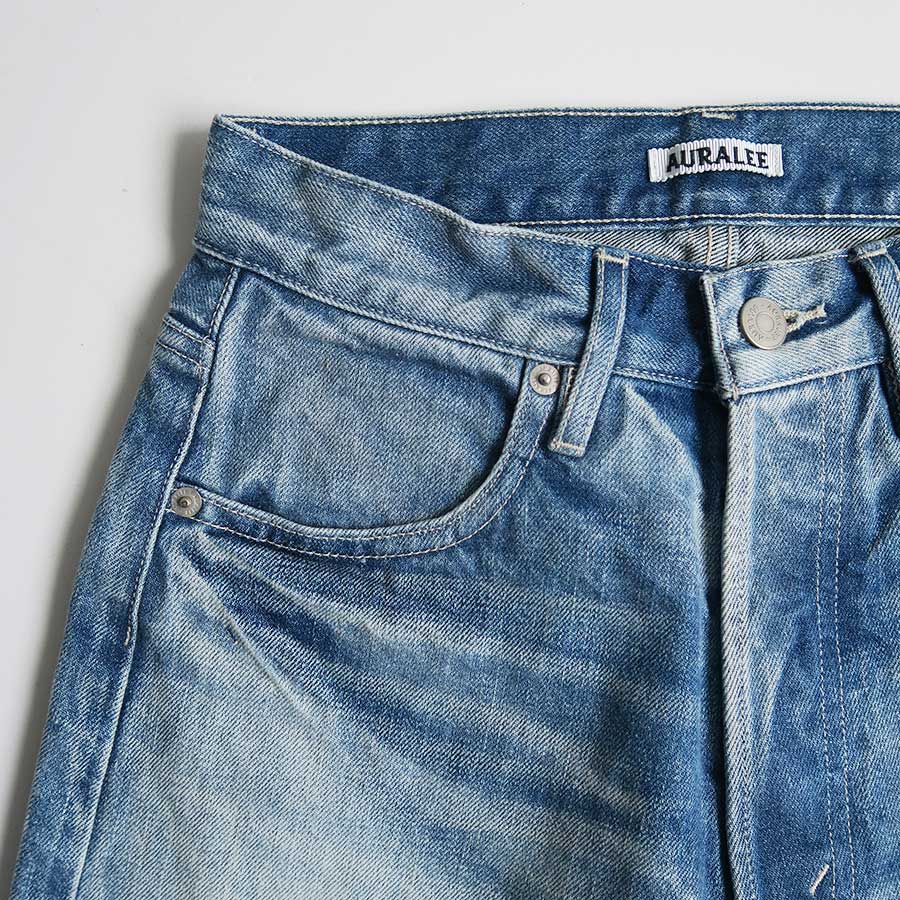 AURALEE/オーラリー】SELVEDGE FADED HEAVY DENIM PANTS A25AP04DHの