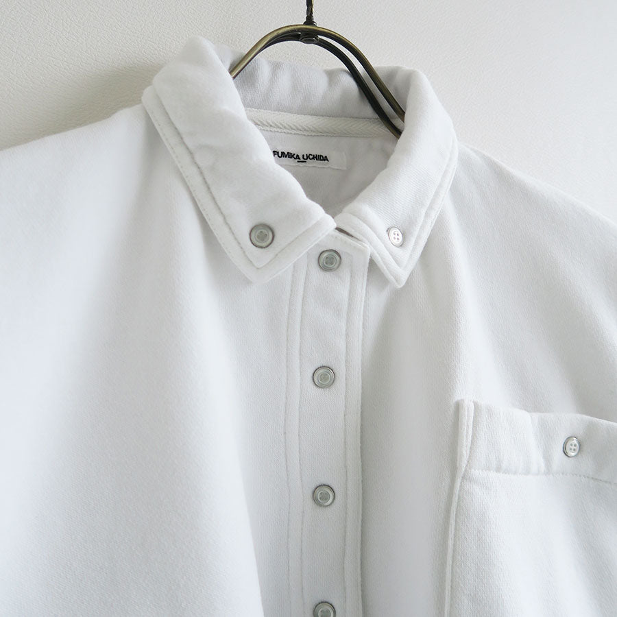 【FUMIKA UCHIDA/フミカウチダ】 <br>SWEAT SNAP BUTTON-UP SHIRT <br>Usp-CS001