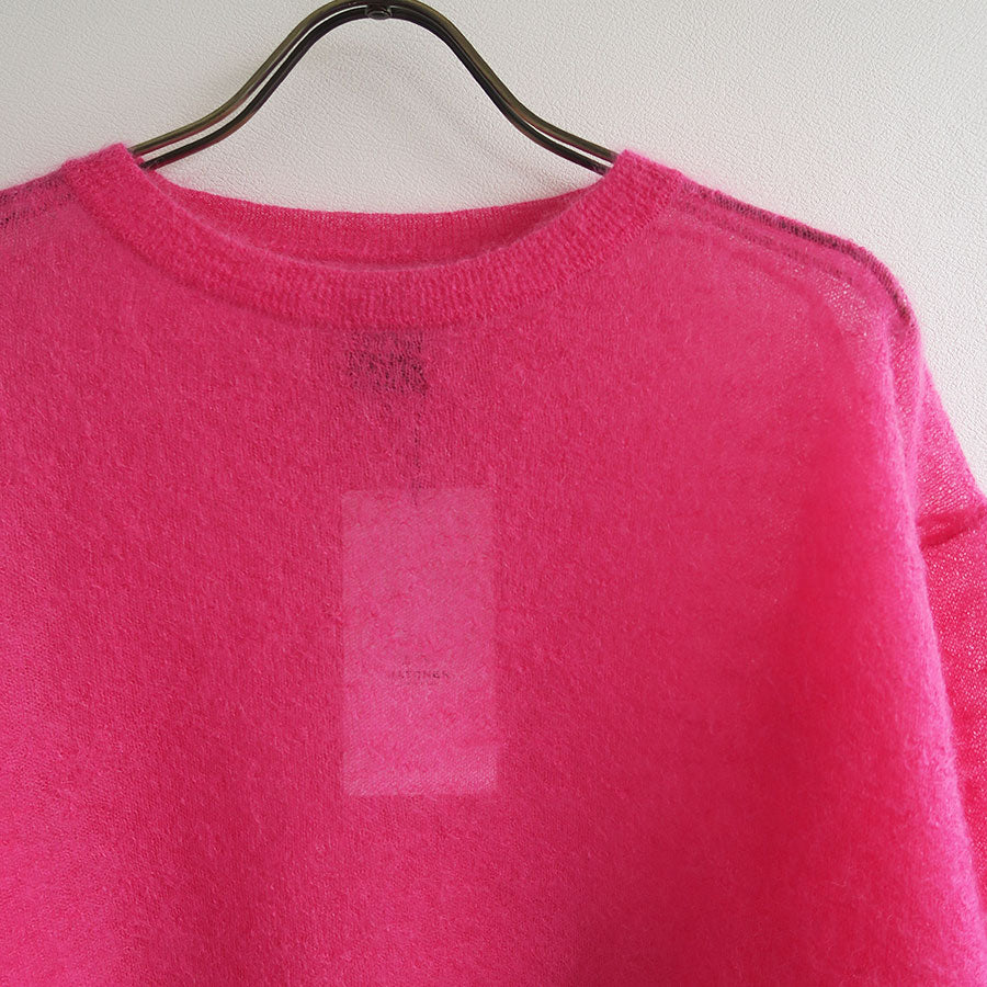 【BATONER/バトナー】<br>SHEER MOHAIR CREW NECK <br>BN-25FL-013