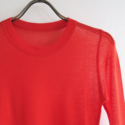 【BATONER/バトナー】<br>MELTY RIB U NECK LONG SLEEVE T-SHIRT <br>BN-25FL-008