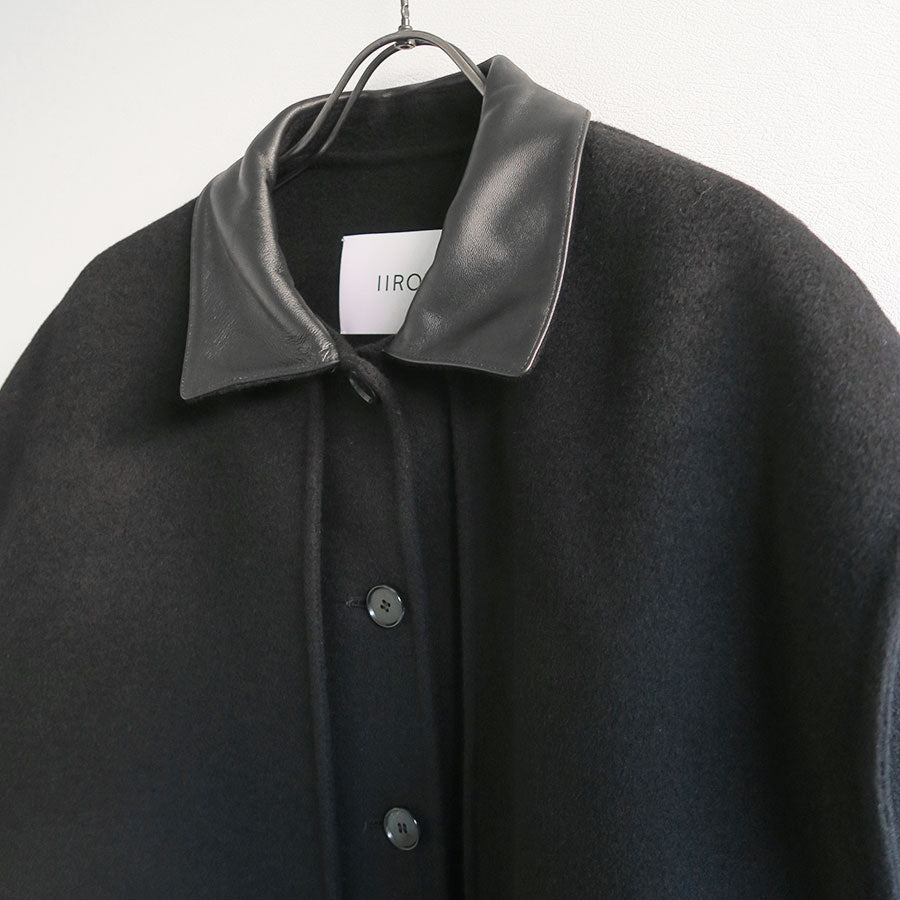 【IIROT/イロット】<br>Double Cross Wool Shirt Jacket <br>032-025-WJ48