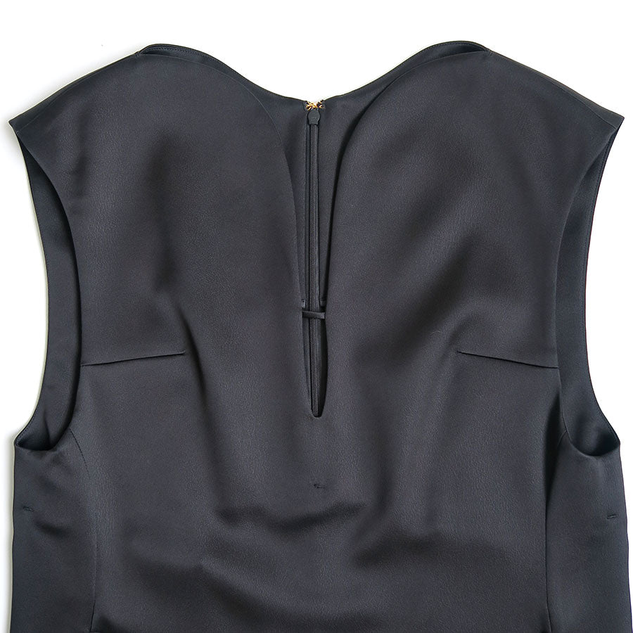 【Mame Kurogouchi/マメ】<br>Embossed Leather Motif Triacetate Dress <br>MM25FW-DR054