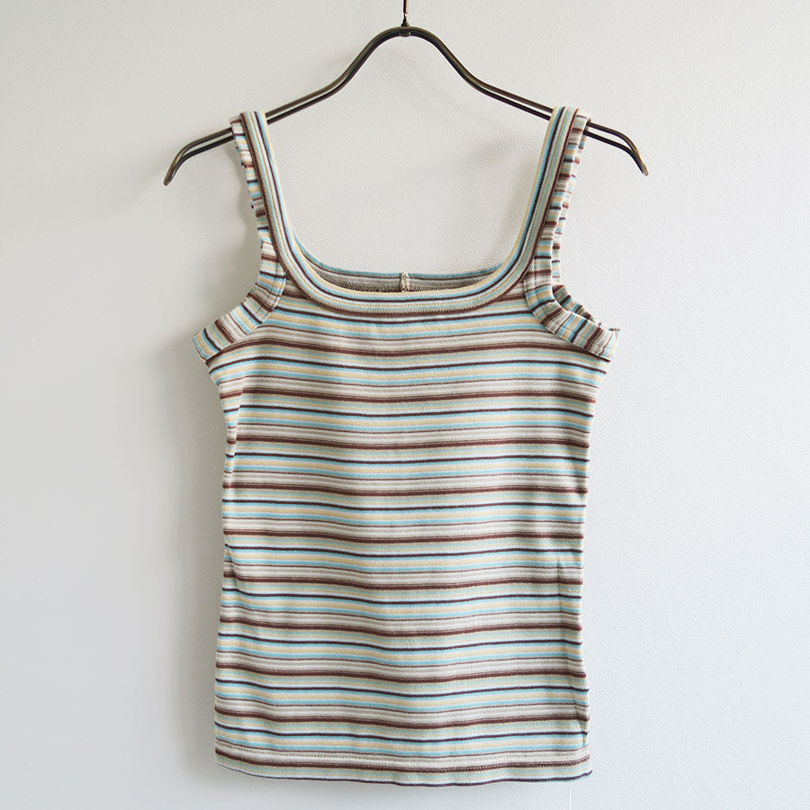 【FUMIKA UCHIDA/フミカウチダ】 <br>MULTICOLOR STRIPE CAMISOLE <br>V-CS001
