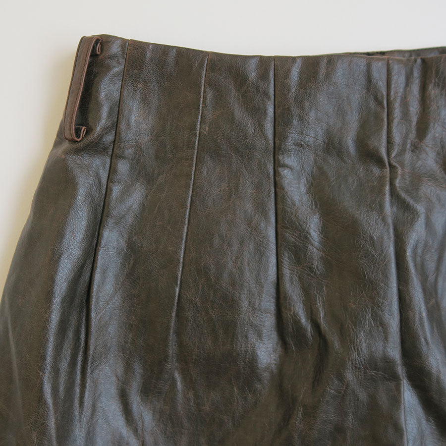 【INSCRIRE/アンスクリア】<br>Fake Leather Bloomers <br>I24AW-PT137