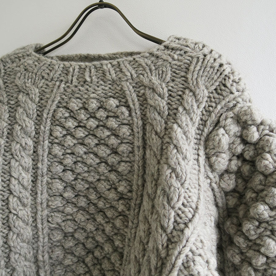 【ERIKOKATORI/エリコカトリ】<br>lace up hand knit <br>EK7-5-2