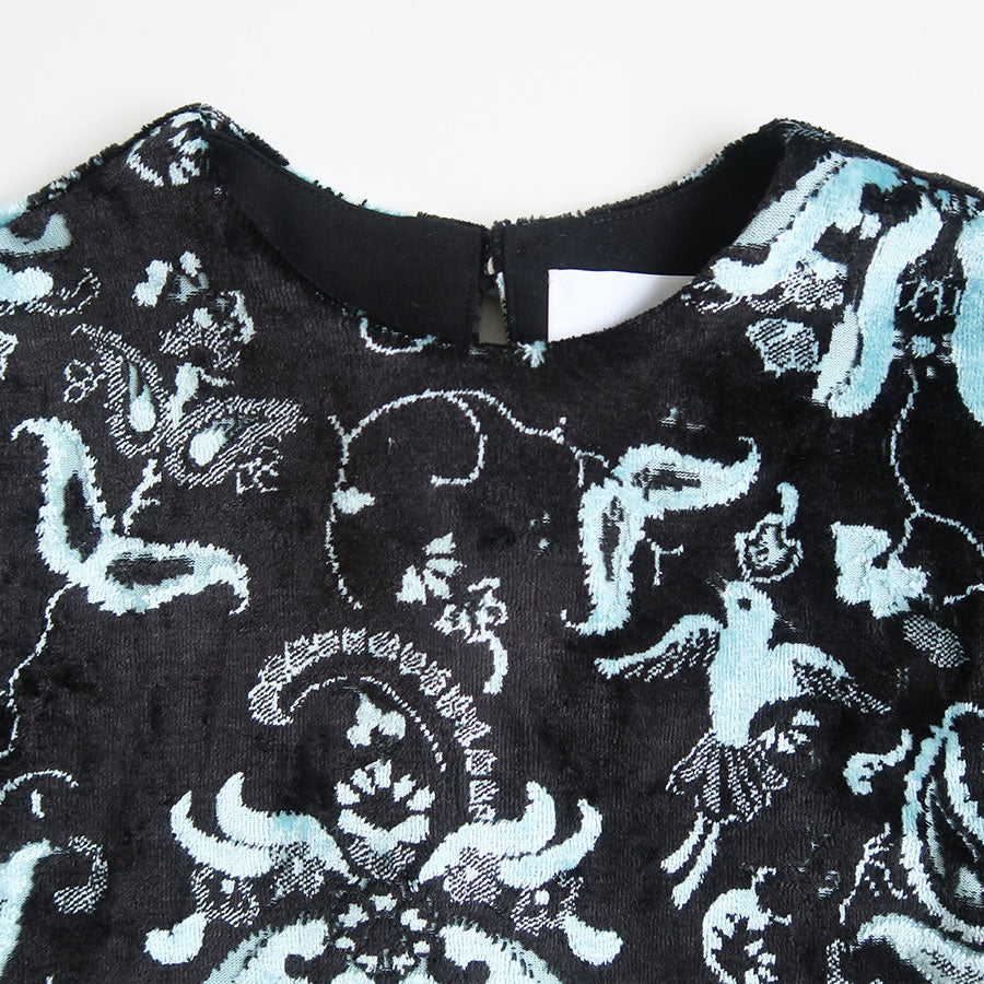 【Mame Kurogouchi/マメ】<br>Velour Jersey Top <br>MM25FW-JS097