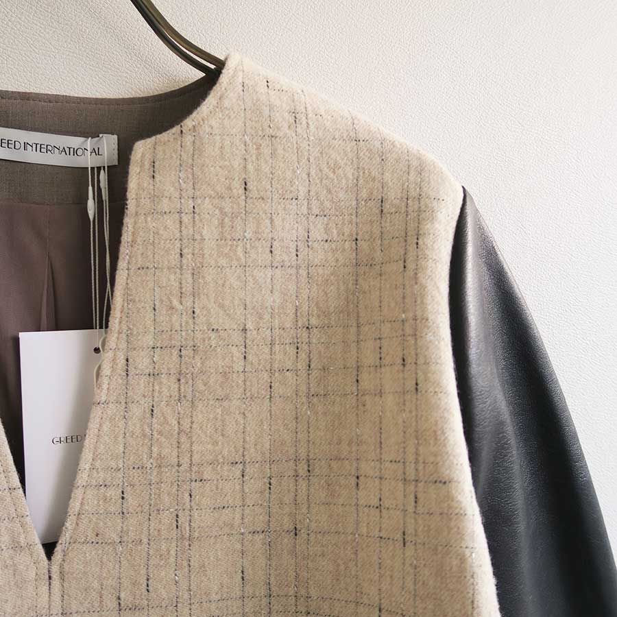 【GREED/グリード】<br>KASURI Knot Slub Tweed Blouse <br>6080100039