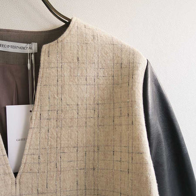 【GREED/グリード】<br>KASURI Knot Slub Tweed Blouse <br>6080100039