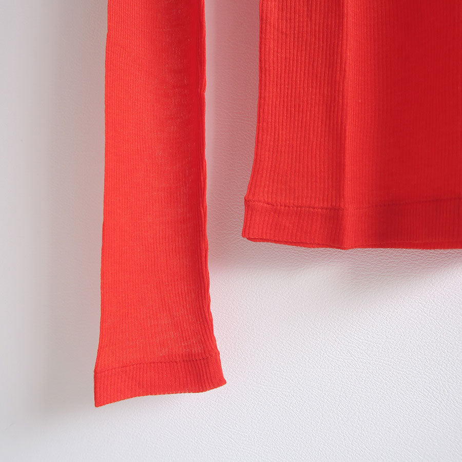 【BATONER/バトナー】<br>MELTY RIB U NECK LONG SLEEVE T-SHIRT <br>BN-25FL-008