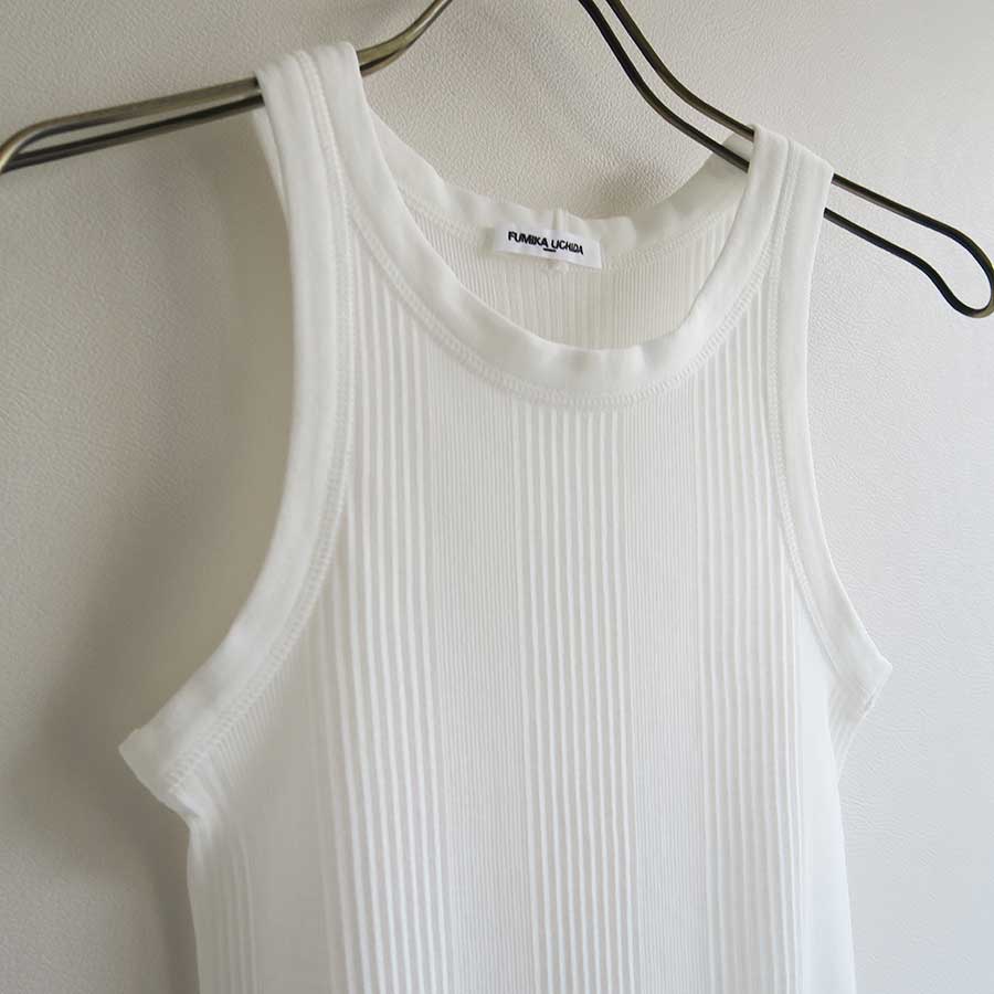 【FUMIKA UCHIDA/フミカウチダ】 <br>NEEDLE DRAWING GATER TANKTOP <br>Vsp-UW003