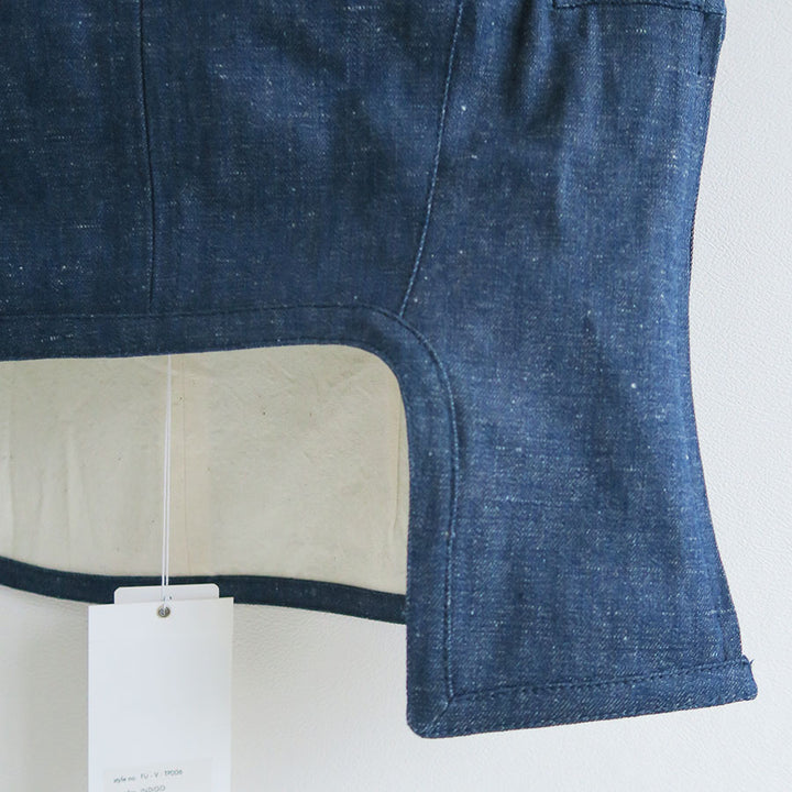 FUMIKA UCHIDA/フミカウチダ】NEPPED DENIM SQUARE-NECK TOP V