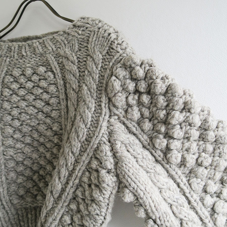 【ERIKOKATORI/エリコカトリ】<br>lace up hand knit <br>EK7-5-2