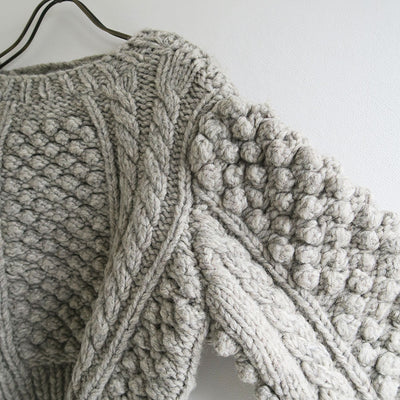 【ERIKOKATORI/エリコカトリ】<br>lace up hand knit <br>EK7-5-2