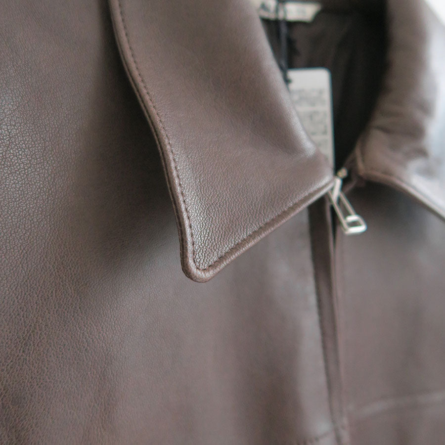 AURALEE/オーラリー】LAMB LEATHER LONG ZIP BLOUSON A25SB02LV AURALEE/オーラリー】LAMB LEATHER LONG ZIP BLOUSON A25SB02LV