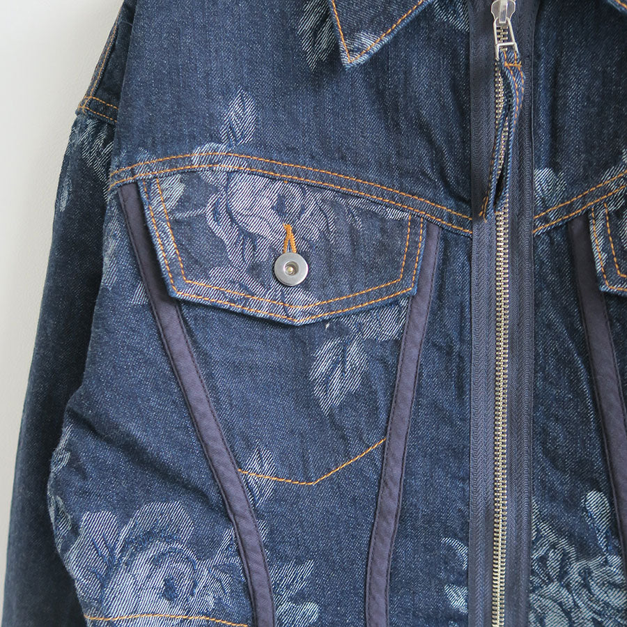 FETICO/フェティコ】ROSE DENIM ZIP-UP JACKET FTC252-0206の