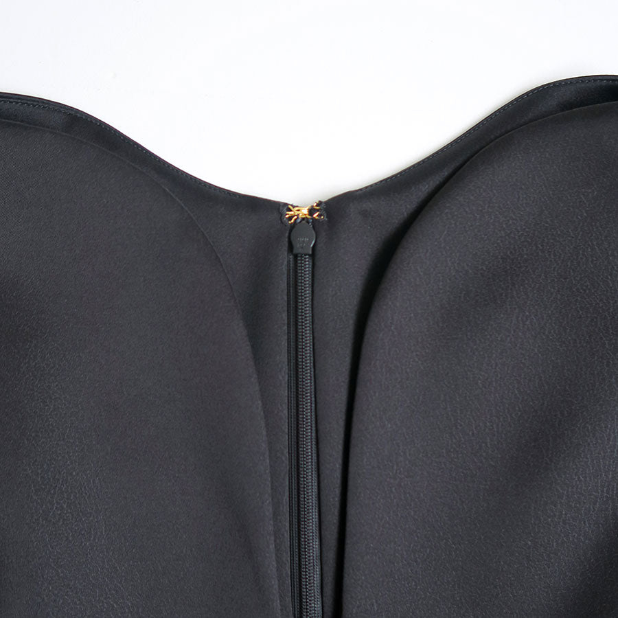 【Mame Kurogouchi/マメ】<br>Embossed Leather Motif Triacetate Dress <br>MM25FW-DR054