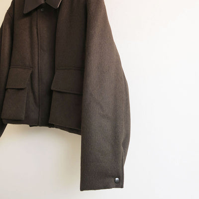 【10/3からポイント10%還元】<br>【AURALEE/オーラリー】<br>BABY CAMEL FLANNEL PADDED SHORT BLOUSON <br>A25AB06BF