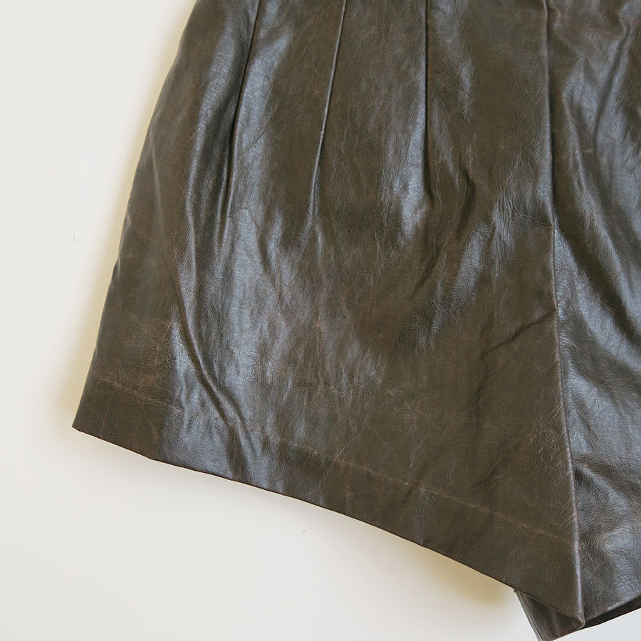 【INSCRIRE/アンスクリア】<br>Fake Leather Bloomers <br>I24AW-PT137