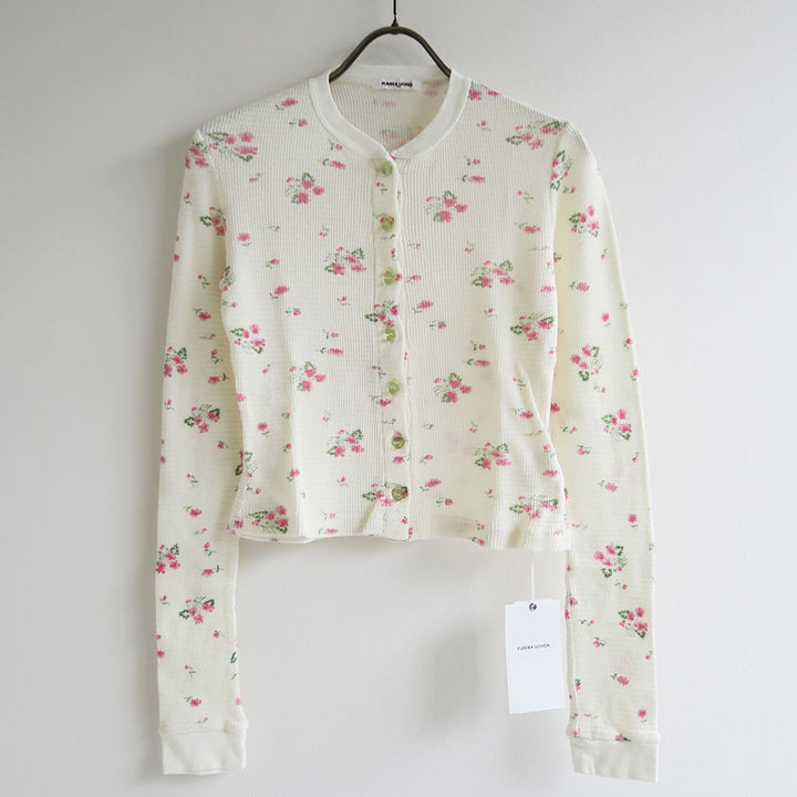 FUMIKA UCHIDA/フミカウチダ】Floral print waffle cardigan X-UW003の